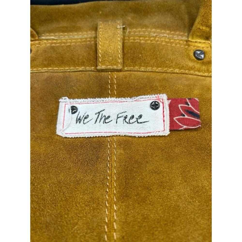 Free People We The Free Paris Convertible Leather Backpack Suede Finish Boho - Picture 4 of 6